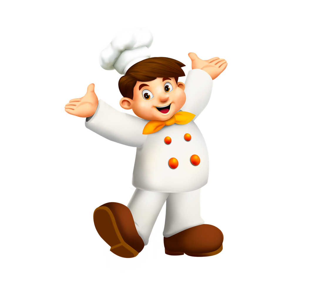 bw Superbakeshop chef mascot